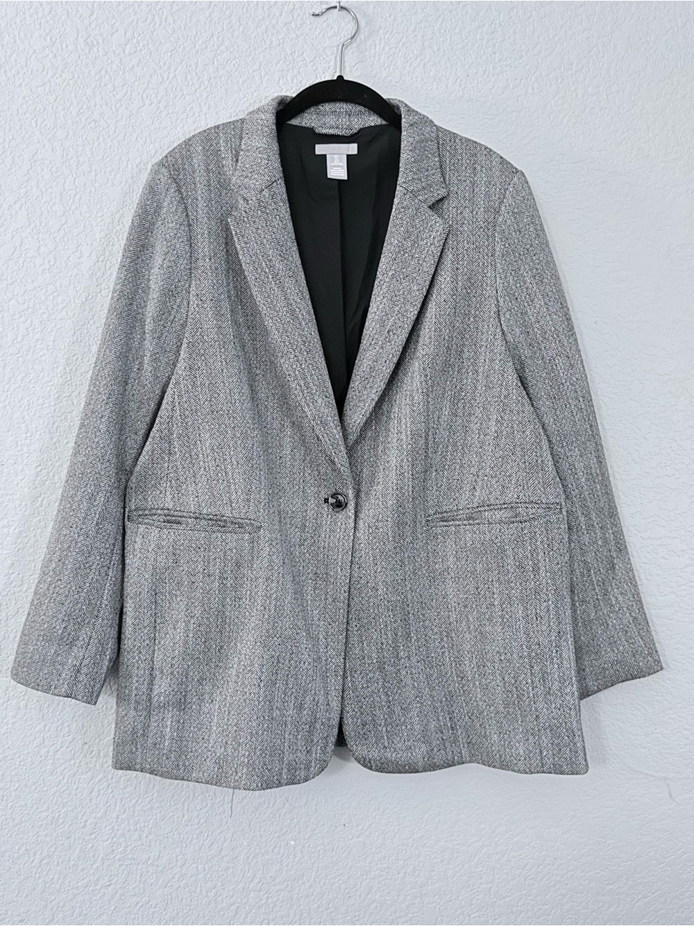 H&M Silver-Gray Single-Button Women’s Blazer